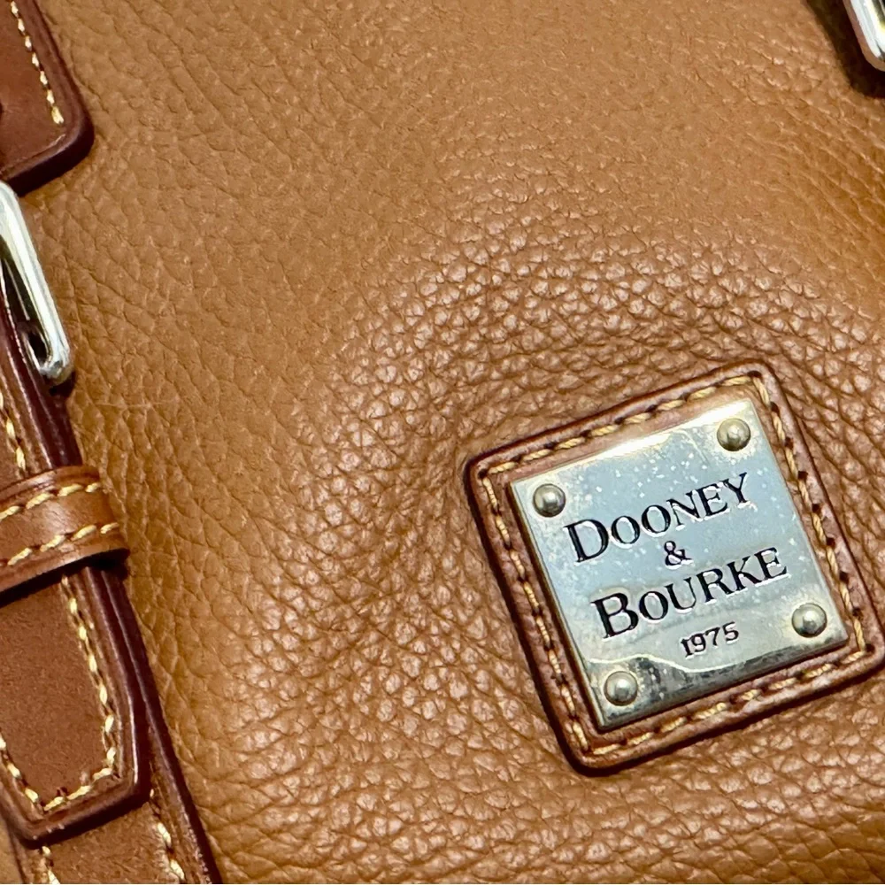 Dooney & Bourke Brown Leather Satchel - Picture 6 of 8